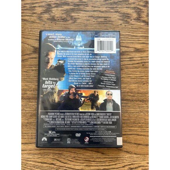 Shooter 2007 DVD Action Thriller Mark Wahlberg Michael Pena Drama Pre-Owned - Picture 2 of 4